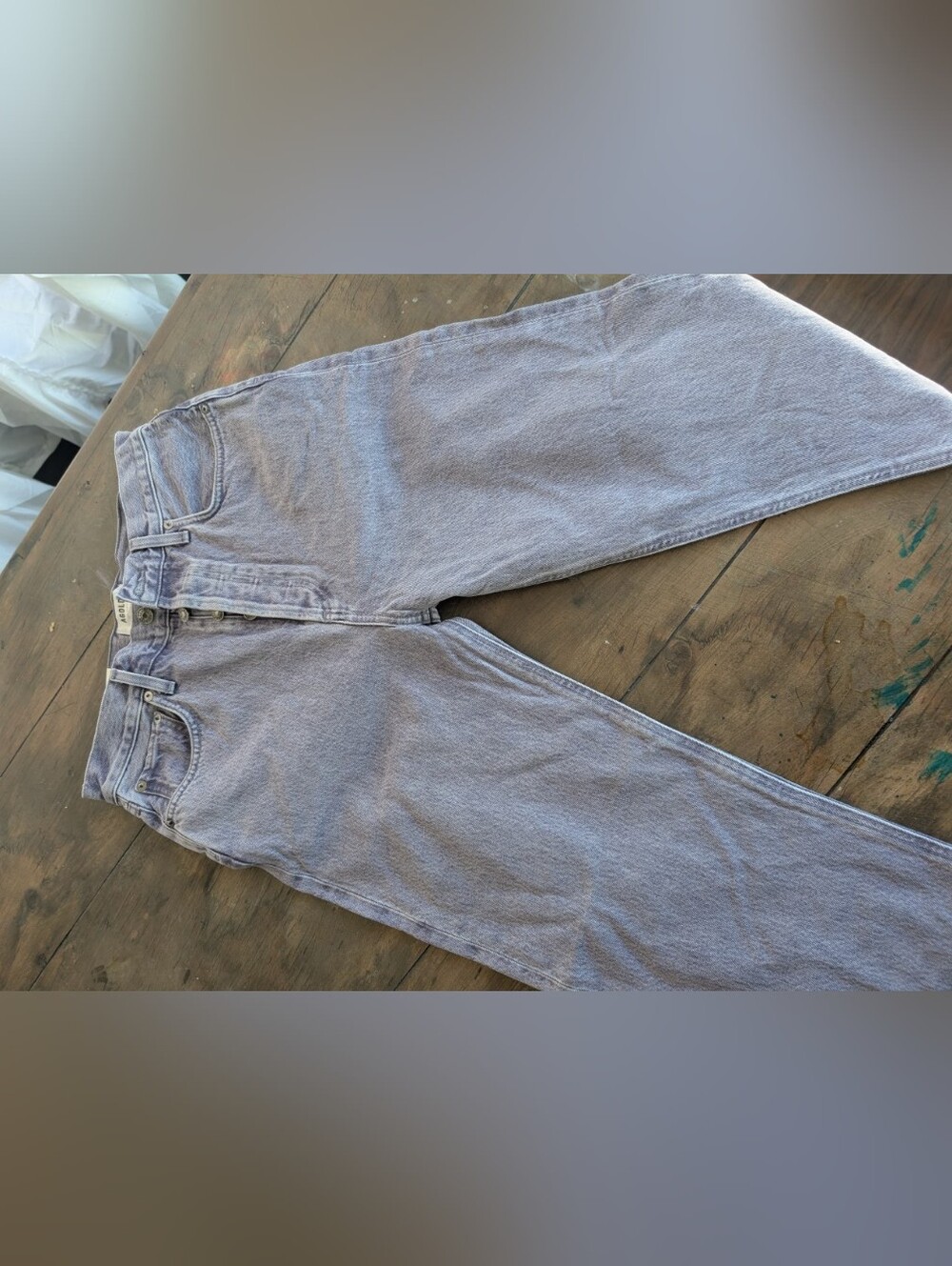 NWT AGOLDE 90'S PINCH WAIST BUTTON FLY Straight Leg Jeans - ASHBURRY SIZE 28 - Picture 7 of 12
